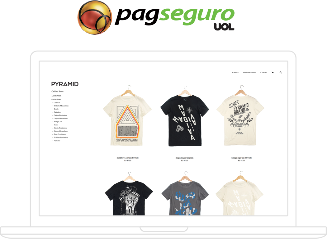Crie sua loja virtual grátis <strong>integrada com Pagseguro</strong>